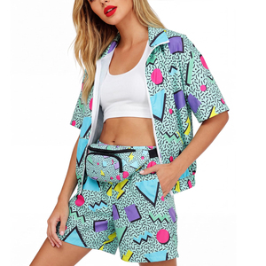 Fournisseur direct d'usine : ensembles coupe-vent et shorts pour filles et femmes, sur mesure, ensemble 2 pièces coupe-vent et shorts pour femmes - Product Image 3