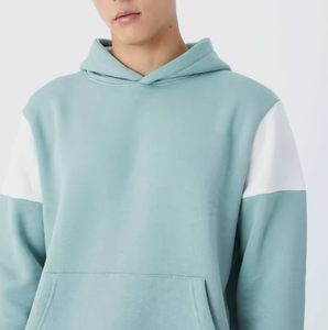 ชุดวอร์มมีฮู้ดแบบมีแผงตัดกันสำหรับผู้ชาย ชุดลำลองสองชิ้น เสื้อสเวตเชิ้ตและกางเกงจ็อกเกอร์ - Product Image 2