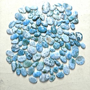 100% Larimar azul Natural piedras preciosas sueltas venta al por mayor lote mezcla forma azul Larimar cabujón piedras preciosas sueltas hechas a mano joyería - Product Image 3
