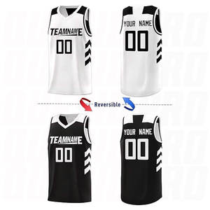 Maillots de basket-ball personnalisés, uniformes de haute qualité, nouveau design, shorts de basket-ball, sublimation, vêtements de sport réversibles, uniformes d'équipe - Product Image 2