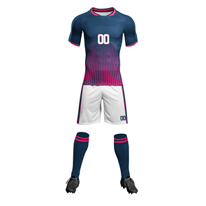 Nuevo Conjunto de Uniforme de Fútbol Transpirable de Manga Corta con Camisetas Sublimadas, Nombre del Equipo, Servicio OEM, Venta al Por Mayor - Product Image 1