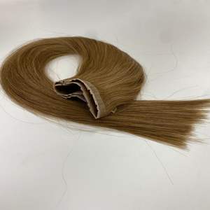 New Trending Full Cuticle Virgin Human <b>Hair</b> <b>Extensions</b> Double Taps Tape Straight Bone Straight Weft Light <b>Color</b> <b>Clip</b>-<b>In</b> Type - Product Image 2