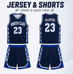 Ensemble d'uniformes de basketball personnalisés : Maillot et short sublimés avec logo d'équipe, nom, numéro, école, club, vêtements de sport pour jeunes, commande en gros - Product Image 2