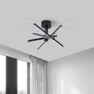 Lámpara de Techo LED Moderna de 12 Pulgadas con Diseño Geométrico de Estrella, Acabado Negro, para Sala de Estar, Dormitorio o Pasillos - Product Image 2