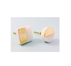 Poignées de meuble carrées et rondes en marbre, très polies, durables, pour commodes, armoires, tiroirs et cuisines - Product Image 2
