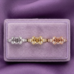 แหวนเพชรกึ่งยาว18K ดีไซน์แบบโซลิแทร์สำหรับงานแต่งงานแหวนเพชรแท้สีทองขาวสำหรับการหมั้นหมาย - Product Image 5