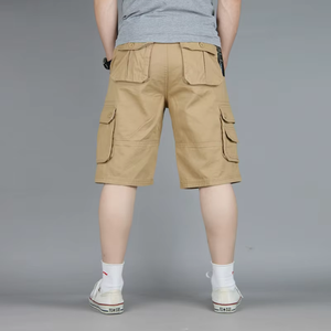 <b>Men's</b> <b>Work</b> <b>Shorts</b> Multi Pockets Big Size Cotton Knee-Length Cargo Pants Mid Waist Casual Style Woven Weaving Cargo <b>Shorts</b> - Product Image 5
