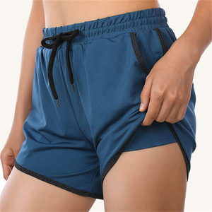 Shorts tendance pour femmes, taille haute, coupe ajustée, respirant, séchage rapide, en coton et polyester, décontracté, pour le sport d'été - Product Image 5