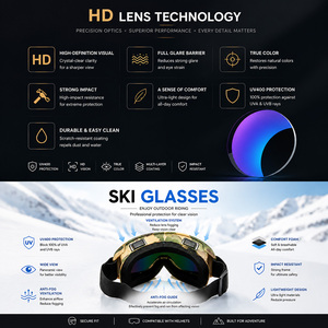 <span class=keywords><strong>Gafas</strong></span> de Esquí con Marco de Camuflaje, Antivaho, Lente de Doble Capa con Protección UV400, Resistentes al Viento, para Snowboard, Deportes de Invierno, Motos de Nieve y Esquí - Product Image 4
