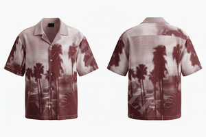 Chemise décontractée d'été à manches courtes, personnalisée avec impression par sublimation, légère, idéale pour les vacances à la plage - Product Image 3