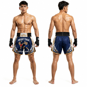 กางเกงมวยไทย MMA คุณภาพสูง ผ้าโพลีเอสเตอร์ 100% 220 กรัม ผ้าแคนวาสเนื้อแน่น ระบายอากาศได้ดี แห้งเร็ว ยืดหยุ่น เอวยางยืด - Product Image 6