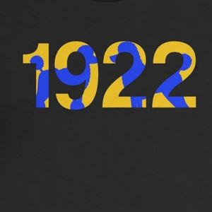 Camiseta negra, azul real, dorada, Sigma Gamma Rho 1922, con estampado gráfico de Poodle, manga corta, cuello redondo, fraternidad griega, moda informal - Product Image 5