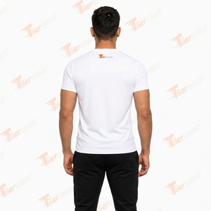 Logo personnalisé pour hommes T-shirt de gym coupe ajustée Design Vêtements de sport secs Tissu tricoté à manches courtes Vente en gros de vêtements de sport personnalisés - Product Image 4