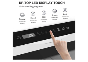 เครื่องล้างจานแบบตั้งโต๊ะพกพาพร้อมถังขนาด 5 ลิตร และ 6 โปรแกรมสำหรับพื้นที่ขนาดเล็ก - Product Image 3