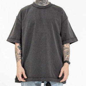 T-shirt en coton de haute qualité, personnalisable, style vintage, délavé à l'acide, pour hommes, vente en gros - Product Image 2