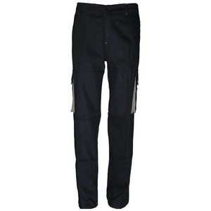 Men's <b>Black</b> Cotton <b>Work</b> <b>Pants</b> With Cargo Pockets Abrasion Resistant Uniform Type - Product Image 3