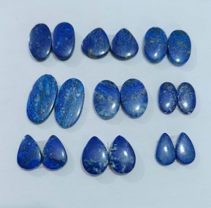 Top Grade Natural <b>Lapis</b> <b>lazuli</b> Pair Pendant Cabochon Polished Mix Shape Loose Gemstone Quartz Customizable Sizes - Product Image 2