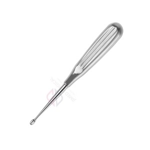 Curette osseuse 170 mm Fig. 1 |   Instrument chirurgical en acier inoxydable de 5,2 mm de largeur |   Outil orthopédique réutilisable - Product Image 4