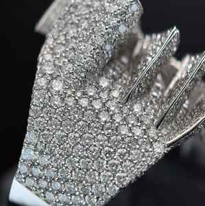 Bague Allah personnalisée en argent sterling 925 certifiée GRA, sertie de diamants et de moissanite, style hip-hop, pour les fêtes - Product Image 2