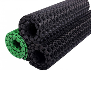 Tapis en caoutchouc moderne robuste antidérapant à structure alvéolée avec motif herbe creuse, qualité supérieure pour usage extérieur - Product Image 5