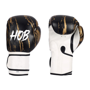 Guantes de Entrenamiento de Boxeo y MMA de Cuero Personalizados OEM Completamente Negros con Cierre de Gancho y Bucle para Muay Thai, Guantes de Boxeo de Cuero PU - Product Image 5