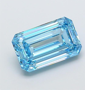 Diamante Cultivado en Laboratorio con Certificación IGI, Corte Esmeralda de 3.59 CT, Color Azul Intenso, Claridad VVS2, CVD LG 752552283 ROYAL GEMS para Joyería - Product Image 2