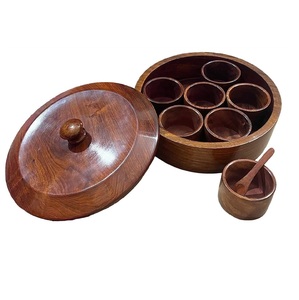 Handcrafted Wooden Spice <b>Box</b> Organizer for Kitchen Spice Storage Masala Collection <b>Herbs</b> and Everyday Meal Preparation - Product Image 3