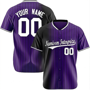Maillot de baseball personnalisé pour jeunes, sublimation par transfert thermique, uniforme d'équipe junior, tenue de performance professionnelle, tendance du marché USA et Europe, modèle 2026 - Product Image 1