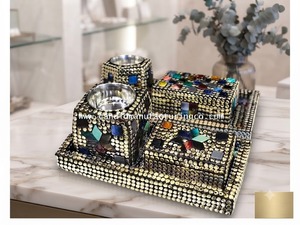 Quemador de Incienso Bakhoor Hecho a Mano, Soporte Decorativo de Metal para Aromaterapia, Bandeja de Mosaico para Decoración del Hogar - Product Image 2
