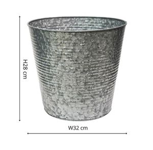 Macetas Metálicas Verdes Vintage, Macetas Rústicas para Jardín con Asas, Diseño Circular, Estilo Duradero - Product Image 6