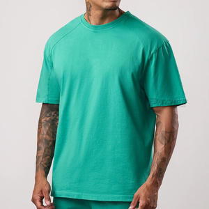 Vêtements de sport pour hommes personnalisés, t-shirts en coton tricoté, séchage rapide, vêtements de fitness avec graphisme personnalisé - Product Image 1