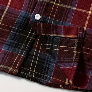 Chemise en flanelle à carreaux pour homme de qualité supérieure, manches longues, col rabattu, coupe classique, automne, 100% coton, à prix avantageux - Product Image 4
