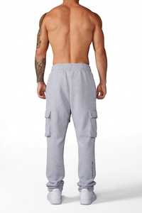 Pantalones Deportivos Grises para Hombre ONETEN, Pantalones Casuales con Cordón y Cintura Elástica, Pantalones Jogger para Otoño - Product Image 2