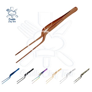 Pince à épiler professionnelle en acier inoxydable pour placage de chef Offset PVD Plasma Placage à l'or rose Gadgets de cuisine traditionnels Cuisson du métal - Product Image 1