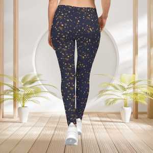 Wholesale Custom Sublimation Women's Sports <b>Leggings</b> Solid Mid Spandex/Nylon Lightweight Breathable Eco-Friendly Quick Dry - Product Image 4