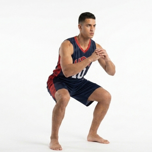 USA Basketball Jersey Set Unisex Mandarin Collar 100% Polyester Moisture Wicking <b>Athletic</b> Fit Team Uniforms Adult Size UV - Product Image 5