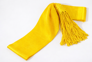 Ceinture en soie jaune de style guerre civile, accessoire de costume historique haut de gamme pour reconstitution historique - Product Image 6