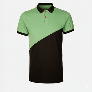 Camiseta de Golf Casual para Hombre, de Manga Corta, con Botones, de Poliéster Tejido en Bloques de Color Sólido, Secado Rápido, con Logotipo Personalizado OEM - Product Image 3