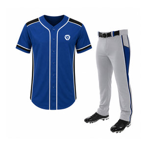 Men Baseball Jersey And Pants Uniform Set Custom Printed Button Shirt <b>Athletic</b> Sports Wear For Teams And Daily Practice - Product Image 1