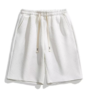 Shorts en laine tricotée décontractés pour hommes de qualité supérieure, avec cordon de serrage, respirants, taille mi-haute, style streetwear ample, longueur genou, OEM, faible MOQ - Product Image 2