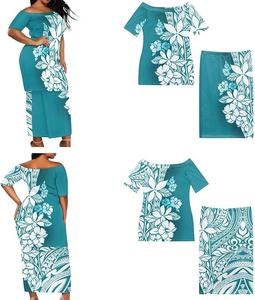 Tenue de couple Samoa, robe Puletasi Samoa, chemises polynésiennes pour hommes, robe traditionnelle samoane Puletasi, tenue hawaïenne - Product Image 3