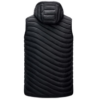 Gilet matelassé sans manches unisexe OEM personnalisé, respirant, coupe-vent, rembourré de duvet, col roulé, aspect brillant, pour l'hiver et l'extérieur