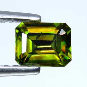 Esferita de Titanita Cromada Natural en Forma de Esmeralda, Piedra Preciosa Suelta, Rara Piedra Verde de Fuego para Fabricación de Joyas, Proveedor Mayorista - Product Image 6