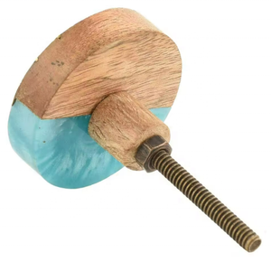 Pomo de puerta de remolino de resina de madera Natural elegante hecho a mano estilo Ángel manija duradera ecológica para uso en cajones de armarios - Product Image 4