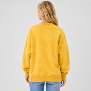 Sweat-shirt délavé sur mesure pour femme – Vêtement décontracté d'hiver, écologique et respirant – Prix de gros - Product Image 6