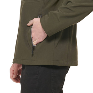 Chaqueta Premium Verde Oliva con Cuello Alto y Bolsillos con Cremallera |   Carcasa Ligera Resistente al Viento |   Ropa Deportiva Casual con Cierre Completo para Hombre - Product Image 5