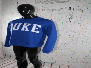 Sudadera DUKE BLUE con cuello alto 100% gris, sudadera con bordado aplicado y cuello ancho, CLUSH SPORTS - Product Image 4