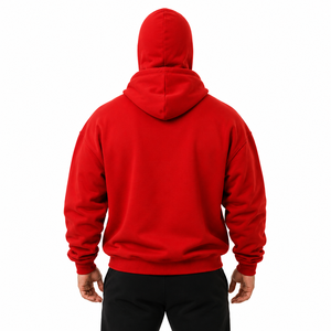 Sweat à capuche zippé surdimensionné et épais personnalisé pour homme, masque intégral en polaire, streetwear de sport à marque privée - Product Image 4