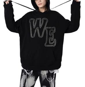 Sudadera con Capucha Personalizada con Estampado de Diamantes de Imitación, Material de Alta Calidad, 100% Algodón, Sudadera con Capucha para Hombre - Product Image 1