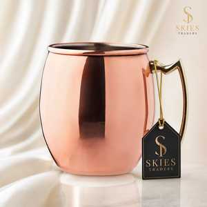 Taza Moscow Mule de Cobre Puro con Base Abocinada, Vaso Metálico para Cócteles, Artículos de Bar, Accesorios para Bebidas, Regalo - Product Image 2